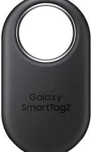 SAMSUNG Galaxy SmartTag2, Bluetooth Tracker, Smart Tag GPS Locator Tracking Device, Item Finder for Keys, Wallet, Luggage, Pets, Use w/Phones and Tablets Android 11 or Later, 2023, 1 Pack, Black