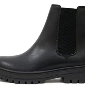 Soda Pilot ~ Women Lug Sole Low Heel Chelsea Fashion Ankle Bootie w/Double Elastic Gore