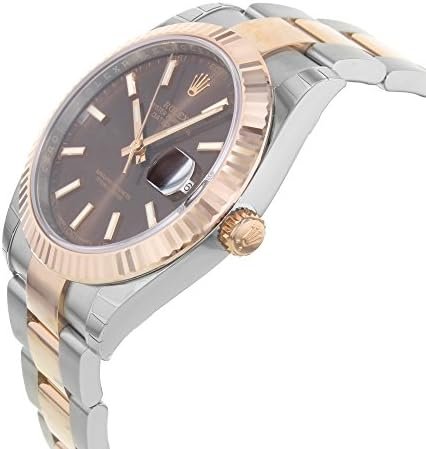 Rolex Datejust Ii 41mm Chocolate Dial Rose Gold and Steel Men's Watch 126331 - Image 3