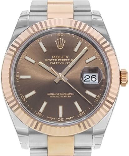 Rolex Datejust Ii 41mm Chocolate Dial Rose Gold and Steel Men's Watch 126331 - Image 2