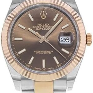 Rolex Datejust Ii 41mm Chocolate Dial Rose Gold and Steel Men's Watch 126331