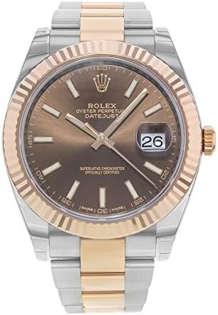 Rolex Datejust Ii 41mm Chocolate Dial Rose Gold and Steel Men's Watch 126331
