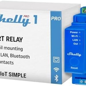 Shelly Pro 1 | WiFi & Bluetooth 1 Channel Smart Relay Switch | Home Automation | Compatible with Alexa & Google Home | iOS Android App | No Hub Required | Remote Control | Timer Schedule Dry Contacts