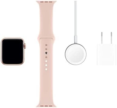 Apple Watch Series 5 (GPS + Cellular, 40MM) - Gold Aluminum Case with Pink Sport Band (Renewed) - Image 6