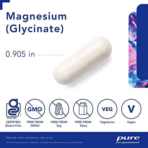 Pure Encapsulations Magnesium (Glycinate) - Supplement to Support Stress Relief, Sleep, Heart Health, Nerves, Muscles, and Metabolism* - with Magnesium Glycinate - 90 Capsules - Image 3