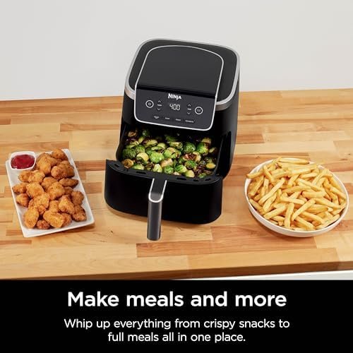 Ninja Air Fryer Pro 4-in-1 with 5 QT Capacity, Air Fry, Roast, Reheat, Dehydrate, Air Crisp Technology with 400F for hot, crispy results in just minutes, Nonstick Basket & Crisper Plate, Grey, AF141 - Image 5