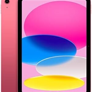 Apple iPad (10th Generation): with A14 Bionic chip, 10.9-inch Liquid Retina Display, 64GB, Wi-Fi 6, 12MP front/12MP Back Camera, Touch ID, All-Day Battery Life – Pink