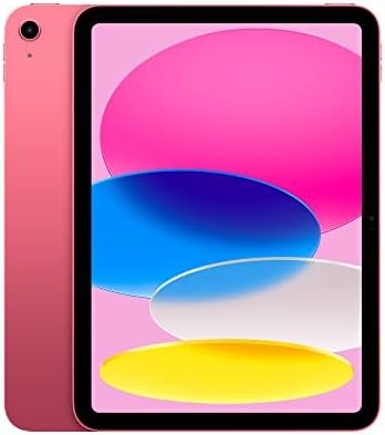 Apple iPad (10th Generation): with A14 Bionic chip, 10.9-inch Liquid Retina Display, 64GB, Wi-Fi 6, 12MP front/12MP Back Camera, Touch ID, All-Day Battery Life – Pink