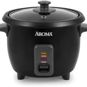 Aroma Housewares 1.5Qt. Rice & Grain Cooker (ARC-363NGB),Black,6-Cup Cooked / 3-Cup Uncooked