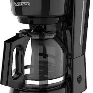 BLACK+DECKER 12-Cup Coffee Maker with Easy On/Off Switch, Easy Pour, Non-Drip Carafe with Removable Filter Basket, Black