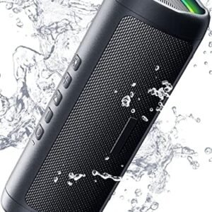 Bluetooth Speaker with HD Sound, Portable Wireless, IPX5 Waterproof, Up to 24H Playtime, TWS Pairing, BT5.3, for Home/Party/Outdoor/Beach, Electronic Gadgets, Birthday Gift (Black)