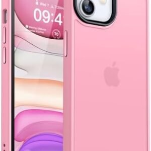 CANSHN Matte Designed for iPhone 11 Case [Square Edges] [Silky Smooth Touch] [Military Grade Drop Protection] Translucent Hard Back Shockproof Protective Phone Case for iPhone 11 6.1" - Pink
