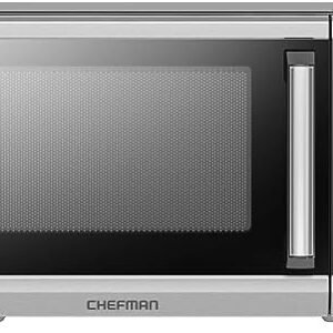 Chefman Countertop Microwave Oven 0.9 Cu. Ft. Digital Stainless Steel Microwave 900 Watt with 6 Presets, Eco Mode, Mute Option, Memory Function, Child Safety Lock, Kitchen, Home, Dorm Essentials