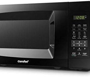 Comfee EM720CPL-PMB Countertop Microwave Oven with Sound On/Off, ECO Mode and Easy One-Touch Buttons, 0.7 Cu Ft, Black
