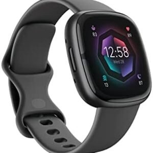 Fitbit Sense 2 Advanced Health and Fitness Smartwatch with Tools to Manage Stress and Sleep, ECG App, SpO2, 24/7 Heart Rate and GPS, Shadow Grey/Graphite, One Size (S & L Bands Included)