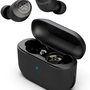 JLab Go Air Pop True Wireless Bluetooth Earbuds + Charging Case, Black, Dual Connect, IPX4 Sweat Resistance, Bluetooth 5.1 Connection, 3 EQ Sound Settings Signature, Balanced, Bass Boost