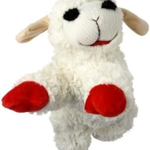Multipet Plush Dog Toy, Lambchop, 10" Regular, White, Large