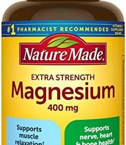 Nature Made Extra Strength Magnesium Oxide 400 mg, Dietary Supplement for Muscle Support, 110 Count