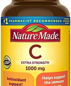 Nature Made Extra Strength Vitamin C 1000 mg, Dietary Supplement for Immune Support, 100 Tablets, 100 Day Supply