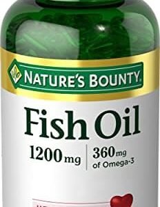 Nature's Bounty Fish Oil, Supports Heart Health, 1200 Mg, 360 Mg Omega-3, Rapid Release Softgels, 200 Ct