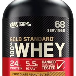 Optimum Nutrition Gold Standard 100% Whey Protein Powder, Chocolate Peanut Butter, 5 Pound (Pack of 1)