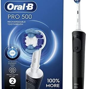 Oral-B Pro 500 Electric Toothbrush with (1) Brush Head, Rechargeable, Black