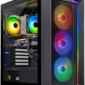 Skytech Gaming Nebula Gaming PC Desktop – Intel Core i5 13400F 2.5 GHz, NVIDIA RTX 4060, 1TB NVME SSD, 16GB DDR4 RAM 3200, 600W Gold PSU, 11AC Wi-Fi, Windows 11 Home 64-bit,Black