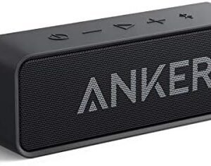 Upgraded, Anker Soundcore Bluetooth Speaker with IPX5 Waterproof, Stereo Sound, 24H Playtime, Portable Wireless Speaker for iPhone, Samsung and More
