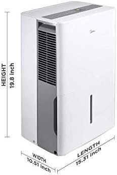 Midea 1,500 Sq. Ft. Energy Star Certified Dehumidifier With Reusable Air Filter 22 Pint - Ideal For Basements, Large & Medium Sized Rooms, And Bathrooms (White) - Image 12