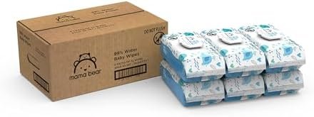 Amazon Brand - Mama Bear 99% Water Based Baby Wipes, Hypoallergenic for Sensitive Skin, Fragrance Free, 432 Count (6 Packs of 72) - Image 12