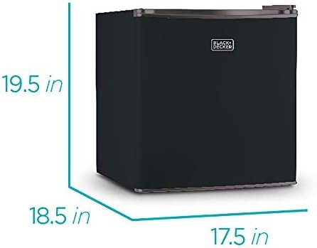 BLACK+DECKER BCRK17B Compact Refrigerator Energy Star Single Door Mini Fridge with Freezer, 1.7 Cubic Feet, Black - Image 2
