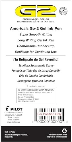 Pilot, G2 Premium Gel Roller Pens, Bold Point 1 mm, Pack of 12, Black - Image 2