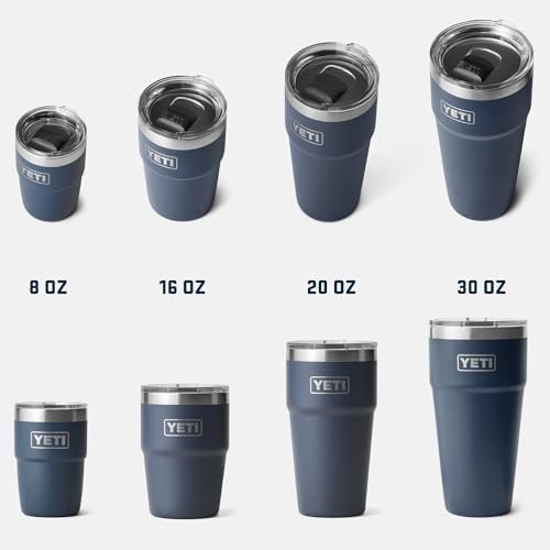 YETI Rambler 20 oz Stackable Tumbler, Stainless Steel, Vacuum Insulated with MagSlider Lid, Big Wave Blue - Image 8