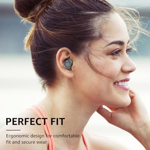 TOZO NC9 Hybrid Active Noise Cancelling Wireless Earbuds, in Ear Headphones IPX6 Waterproof Bluetooth 5.3 Stereo Earphones, Immersive Sound Premium Deep Bass Headset Matte Black - Image 2