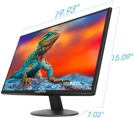 Sceptre 22 inch 75Hz 1080P LED Monitor 99% sRGB HDMI X2 VGA Build-In Speakers, Machine Black (E225W-19203R series) - Image 6