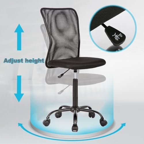 Ergonomic Office Chair Desk Chair Mesh Computer Chair Back Support Modern Executive Mid Back Rolling Swivel Chair for Women, Men (Black) - Image 7