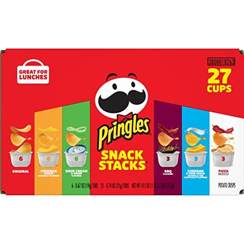 Pringles Potato Crisps Chips, Snack Stacks, Lunch Snacks, Office and Kids Snacks, Variety Pack (27 Cups) - Image 6
