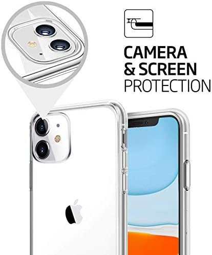TENOC Phone Case Compatible with iPhone 11, Clear Case Shockproof Protective Bumper Slim Cover for 6.1 Inch - Image 5