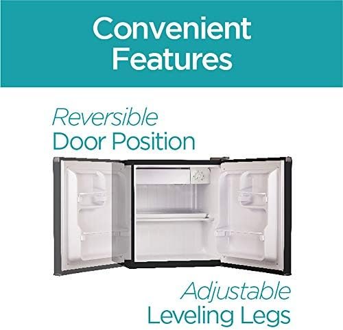 BLACK+DECKER BCRK17B Compact Refrigerator Energy Star Single Door Mini Fridge with Freezer, 1.7 Cubic Feet, Black - Image 6