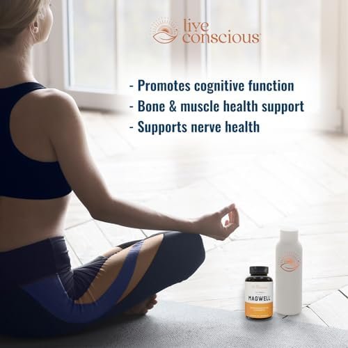 Magnesium Zinc & Vitamin D3 - Bioavailable Forms of Magnesium - Malate, Glycinate, Citrate - MagWell by Live Conscious | Bone & Heart Health, Immune System Support - 120 Capsules (2-Pack) - Image 2