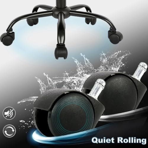 Ergonomic Office Chair Desk Chair Mesh Computer Chair Back Support Modern Executive Mid Back Rolling Swivel Chair for Women, Men (Black) - Image 6