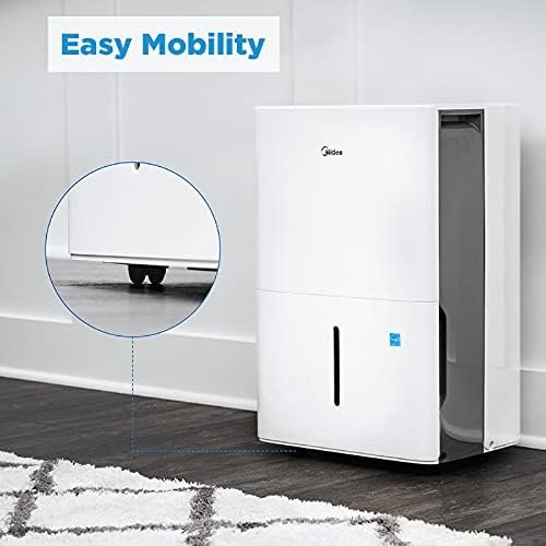 Midea 1,500 Sq. Ft. Energy Star Certified Dehumidifier With Reusable Air Filter 22 Pint - Ideal For Basements, Large & Medium Sized Rooms, And Bathrooms (White) - Image 2