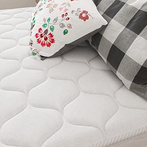 NapQueen 8 Inch Innerspring Twin Size Medium Firm Memory Foam Mattress, Bed in a Box, White - Image 5