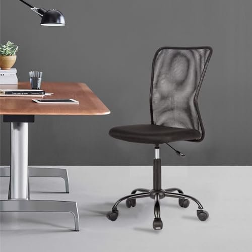 Ergonomic Office Chair Desk Chair Mesh Computer Chair Back Support Modern Executive Mid Back Rolling Swivel Chair for Women, Men (Black) - Image 2