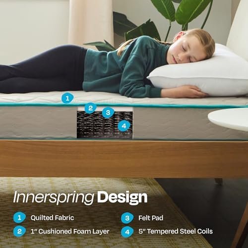 Linenspa 6 Inch Mattress - Firm Feel - Bonnell Spring with Foam Layer - Mattress in a Box - Youth or Kids Bed - Guest Bedroom - Durable and Breathable Support - Affordable - Twin Size - Image 2