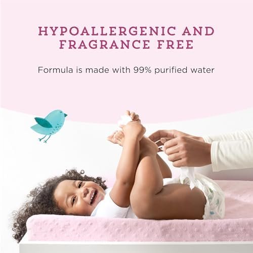 Amazon Brand - Mama Bear 99% Water Based Baby Wipes, Hypoallergenic for Sensitive Skin, Fragrance Free, 432 Count (6 Packs of 72) - Image 4