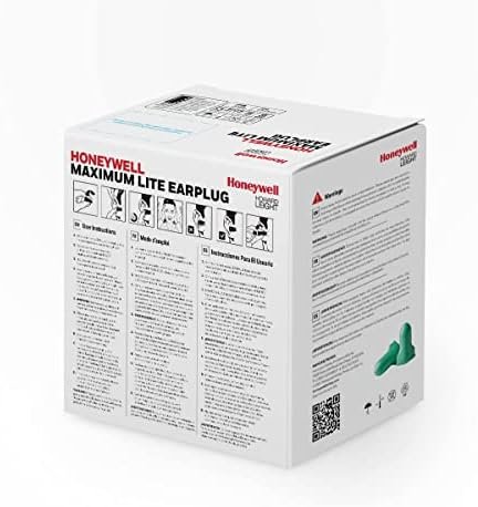 Howard Leight by Honeywell Maximum Lite Low Pressure Disposable Foam Earplugs, 200-Pairs (LPF-1), Green - Image 5