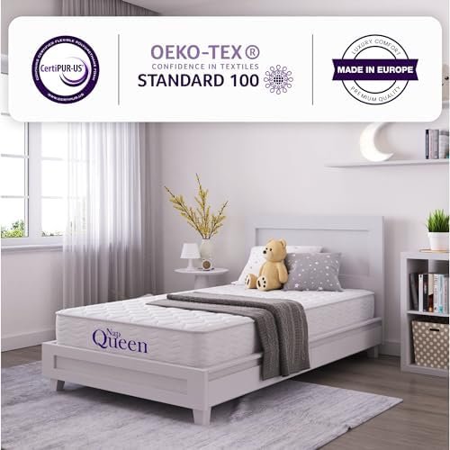 NapQueen 8 Inch Innerspring Twin Size Medium Firm Memory Foam Mattress, Bed in a Box, White - Image 9