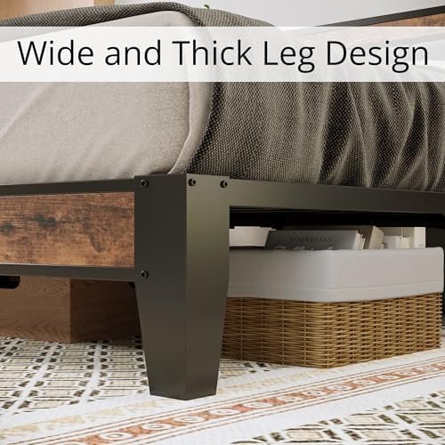 LIKIMIO Queen Bed Frame, Storage Headboard with Charging Station, Solid and Stable, Noise Free, No Box Spring Needed, Easy Assembly - Image 6