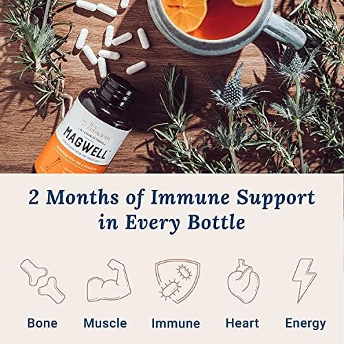 Magnesium Zinc & Vitamin D3 - Bioavailable Forms of Magnesium - Malate, Glycinate, Citrate - MagWell by Live Conscious | Bone & Heart Health, Immune System Support - 120 Capsules (2-Pack) - Image 5